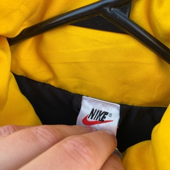 Vintage Nike Flu Game Jacket Small Yellow/Black - Picture 4 of 9